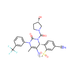 [C-]#[N+]C1=C(C)N(c2cccc(C(F)(F)F)c2)C(=O)N(C(=O)N2CC[C@H](O)C2)[C@@H]1c1ccc(C#N)cc1S(C)(=O)=O ZINC000201774978