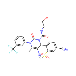 [C-]#[N+]C1=C(C)N(c2cccc(C(F)(F)F)c2)C(=O)N(C(=O)NCCO)[C@@H]1c1ccc(C#N)cc1S(C)(=O)=O ZINC000201776640