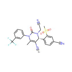 [C-]#[N+]C1=C(C)N(c2cccc(C(F)(F)F)c2)C(=O)N(CC#N)[C@@H]1c1ccc(C#N)cc1S(C)(=O)=O ZINC000201780510