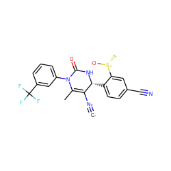 [C-]#[N+]C1=C(C)N(c2cccc(C(F)(F)F)c2)C(=O)N[C@@H]1c1ccc(C#N)cc1[S@@+](C)[O-] ZINC000144177217