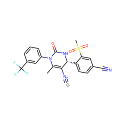 [C-]#[N+]C1=C(C)N(c2cccc(C(F)(F)F)c2)C(=O)N[C@@H]1c1ccc(C#N)cc1S(C)(=O)=O ZINC000201777586