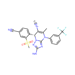 [C-]#[N+]C1=C(C)N(c2cccc(C(F)(F)F)c2)c2nc(N)nn2[C@@H]1c1ccc(C#N)cc1S(C)(=O)=O ZINC000096175701