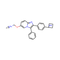 [C-]#[N+]COc1ccc2nc(-c3ccc(C4(N)CCC4)cc3)c(-c3ccccc3)n2c1 ZINC000261106239