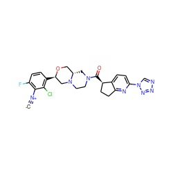 [C-]#[N+]c1c(F)ccc([C@@H]2CN3CCN(C(=O)[C@@H]4CCc5nc(-n6cnnn6)ccc54)C[C@H]3CO2)c1Cl ZINC000473165258