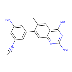 [C-]#[N+]c1cc(N)cc(-c2cc3nc(N)nc(N)c3cc2C)c1 ZINC000169706534