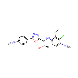 [C-]#[N+]c1ccc(-c2nnc([C@H](Nc3ccc([N+]#[C-])c(Cl)c3CC)[C@@H](C)O)o2)cc1 ZINC000143522663