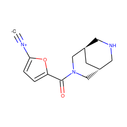 [C-]#[N+]c1ccc(C(=O)N2C[C@H]3CNC[C@@H](C3)C2)o1 ZINC000169711285