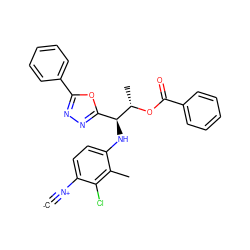 [C-]#[N+]c1ccc(N[C@@H](c2nnc(-c3ccccc3)o2)[C@H](C)OC(=O)c2ccccc2)c(C)c1Cl ZINC000146645902