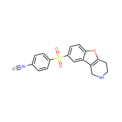 [C-]#[N+]c1ccc(S(=O)(=O)c2ccc3oc4c(c3c2)CNCC4)cc1 ZINC000147470202