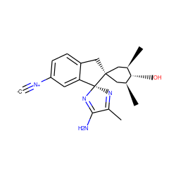 [C-]#[N+]c1ccc2c(c1)[C@@]1(N=C(C)C(N)=N1)[C@]1(C2)C[C@H](C)[C@@H](O)[C@H](C)C1 ZINC001772589214