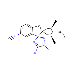[C-]#[N+]c1ccc2c(c1)[C@@]1(N=C(C)C(N)=N1)[C@]1(C2)C[C@H](C)[C@@H](OC)[C@H](C)C1 ZINC001772645912