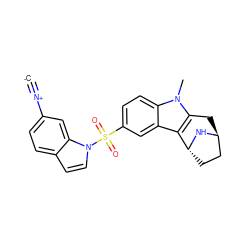 [C-]#[N+]c1ccc2ccn(S(=O)(=O)c3ccc4c(c3)c3c(n4C)C[C@H]4CC[C@H]3N4)c2c1 ZINC000100633008