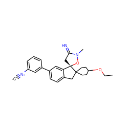 [C-]#[N+]c1cccc(-c2ccc3c(c2)[C@@]2(CC(=N)N(C)O2)C2(CCC(OCC)CC2)C3)c1 ZINC000169700380