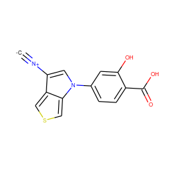 [C-]#[N+]c1cn(-c2ccc(C(=O)O)c(O)c2)c2cscc12 ZINC000473179371