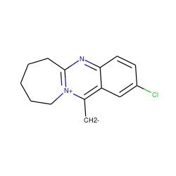 [CH2-]c1c2cc(Cl)ccc2nc2[n+]1CCCCC2 ZINC000028459010