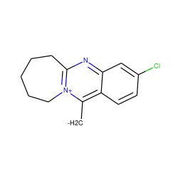 [CH2-]c1c2ccc(Cl)cc2nc2[n+]1CCCCC2 ZINC000028459007