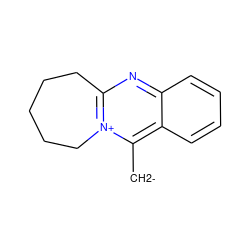 [CH2-]c1c2ccccc2nc2[n+]1CCCCC2 ZINC000028455863