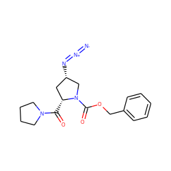 [N-]=[N+]=N[C@H]1C[C@@H](C(=O)N2CCCC2)N(C(=O)OCc2ccccc2)C1 ZINC000095578181