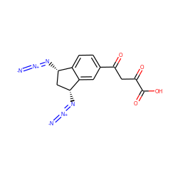 [N-]=[N+]=N[C@H]1C[C@@H](N=[N+]=[N-])c2cc(C(=O)CC(=O)C(=O)O)ccc21 ZINC000013488684