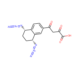 [N-]=[N+]=N[C@H]1CC[C@@H](N=[N+]=[N-])c2cc(C(=O)CC(=O)C(=O)O)ccc21 ZINC000013488680