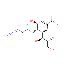 [N-]=[N+]=NCC(=O)N[C@@H]1[C@@H](O)C=C(C(=O)O)O[C@H]1[C@H](O)[C@H](O)CO ZINC000064573003