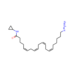 [N-]=[N+]=NCCCCC/C=C\C/C=C\C/C=C\C/C=C\CCCC(=O)NC1CC1 ZINC000013674226