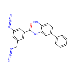 [N-]=[N+]=NCc1cc(N=[N+]=[N-])cc(C(=O)Nc2cc(-c3ccccc3)ccc2N)c1 ZINC000084714001