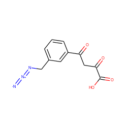 [N-]=[N+]=NCc1cccc(C(=O)CC(=O)C(=O)O)c1 ZINC000013488688