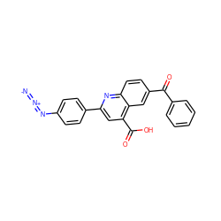 [N-]=[N+]=Nc1ccc(-c2cc(C(=O)O)c3cc(C(=O)c4ccccc4)ccc3n2)cc1 ZINC000064415688