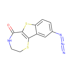 [N-]=[N+]=Nc1ccc2sc3c(c2c1)SCCNC3=O ZINC000066165919