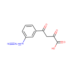 [N-]=[N+]=Nc1cccc(C(=O)CC(=O)C(=O)O)c1 ZINC000028223194