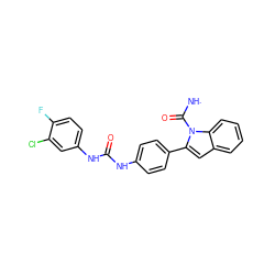 [NH]C(=O)n1c(-c2ccc(NC(=O)Nc3ccc(F)c(Cl)c3)cc2)cc2ccccc21 ZINC001772638906