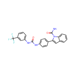 [NH]C(=O)n1c(-c2ccc(NC(=O)Nc3cccc(C(F)(F)F)c3)cc2)cc2ccccc21 ZINC001772578966