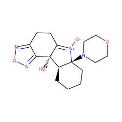 [O-][N+]1=C2CCc3nonc3[C@]2(O)[C@@H]2CCCC[C@]21N1CCOCC1 ZINC000019288359