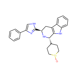 [O-][S+]1CCC([C@@H]2N[C@@H](c3nc(-c4ccccc4)c[nH]3)Cc3c2[nH]c2ccccc32)CC1 ZINC000084671839