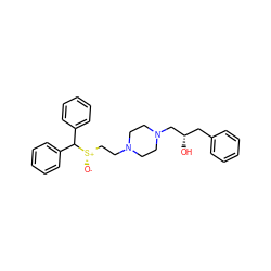 [O-][S@@+](CCN1CCN(C[C@@H](O)Cc2ccccc2)CC1)C(c1ccccc1)c1ccccc1 ZINC001772643961