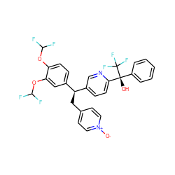 [O-][n+]1ccc(C[C@H](c2ccc([C@@](O)(c3ccccc3)C(F)(F)F)nc2)c2ccc(OC(F)F)c(OC(F)F)c2)cc1 ZINC000029561169