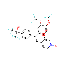 [O-][n+]1ccc(C[C@H](c2ccc(C(O)(C(F)(F)F)C(F)(F)F)cc2)c2ccc(OC(F)F)c(OC(F)F)c2)c(CO)c1 ZINC000036268723