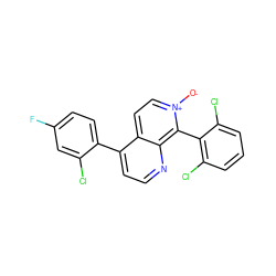 [O-][n+]1ccc2c(-c3ccc(F)cc3Cl)ccnc2c1-c1c(Cl)cccc1Cl ZINC000073162320