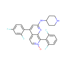 [O-][n+]1ccc2c(-c3ccc(F)cc3F)cc(NC3CCNCC3)nc2c1-c1c(F)cccc1F ZINC000082150373