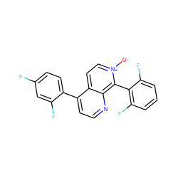 [O-][n+]1ccc2c(-c3ccc(F)cc3F)ccnc2c1-c1c(F)cccc1F ZINC000073389325