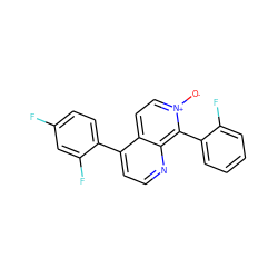 [O-][n+]1ccc2c(-c3ccc(F)cc3F)ccnc2c1-c1ccccc1F ZINC000073160472