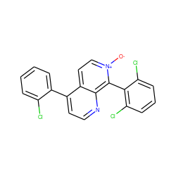 [O-][n+]1ccc2c(-c3ccccc3Cl)ccnc2c1-c1c(Cl)cccc1Cl ZINC000073162753