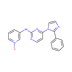 [O-][n+]1cccc(Nc2nccc(-n3ccnc3-c3ccccc3)n2)c1 ZINC000013489749