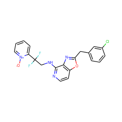 [O-][n+]1ccccc1C(F)(F)CNc1nccc2oc(Cc3cccc(Cl)c3)nc12 ZINC000028526354