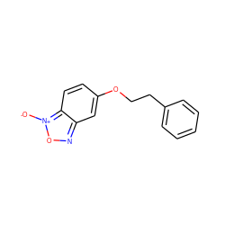 [O-][n+]1onc2cc(OCCc3ccccc3)ccc21 ZINC000095575875