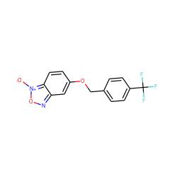 [O-][n+]1onc2cc(OCc3ccc(C(F)(F)F)cc3)ccc21 ZINC000095579667