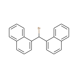 BrC(c1cccc2ccccc12)c1cccc2ccccc12 ZINC000001646279