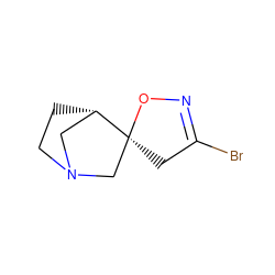 BrC1=NO[C@@]2(C1)CN1CC[C@H]2C1 ZINC000073162966