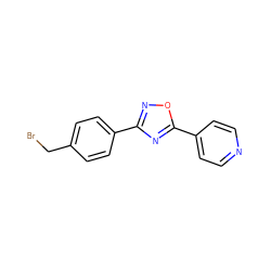 BrCc1ccc(-c2noc(-c3ccncc3)n2)cc1 ZINC000006883123